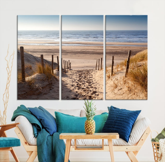 Pathway to Beach Large Wall Art Ocean Landscape Canvas Print