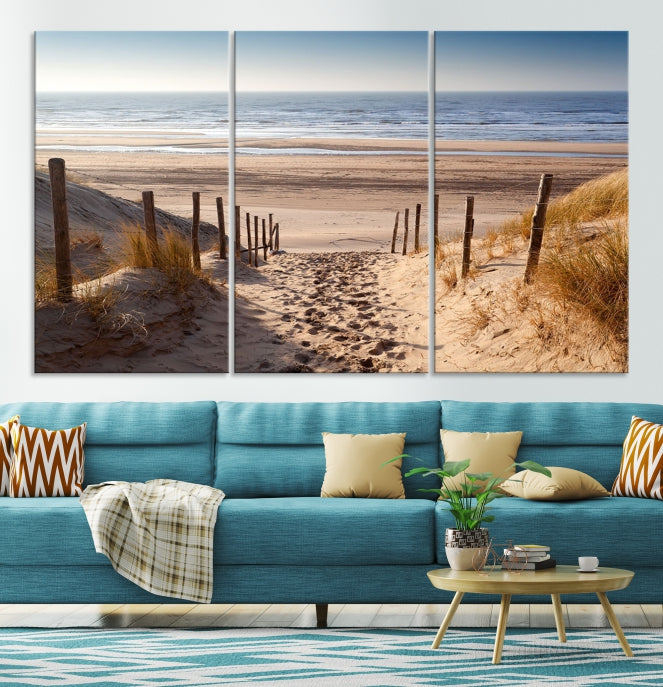 Pathway to Beach Large Wall Art Ocean Landscape Canvas Print