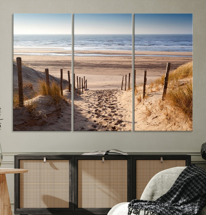 Pathway to Beach Large Wall Art Ocean Landscape Canvas Print