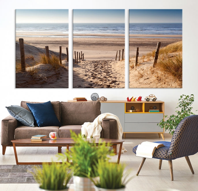 Pathway to Beach Large Wall Art Ocean Landscape Canvas Print