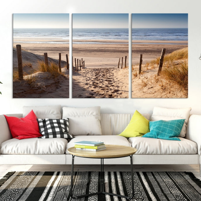 Pathway to Beach Large Wall Art Ocean Landscape Canvas Print