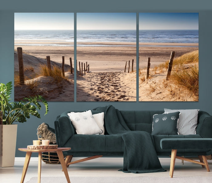 Pathway to Beach Large Wall Art Ocean Landscape Canvas Print