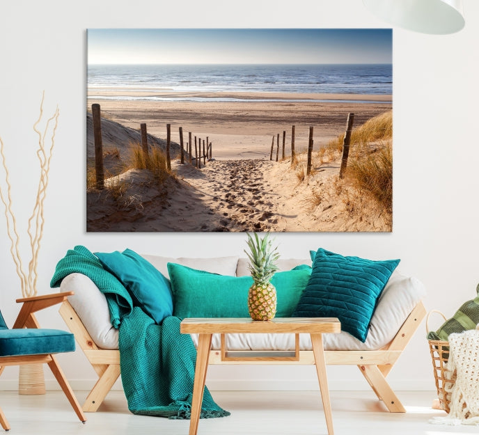 Pathway to Beach Large Wall Art Ocean Landscape Canvas Print