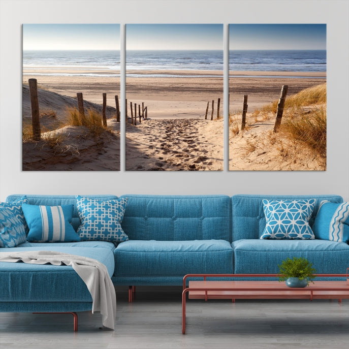 Pathway to Beach Large Wall Art Ocean Landscape Canvas Print