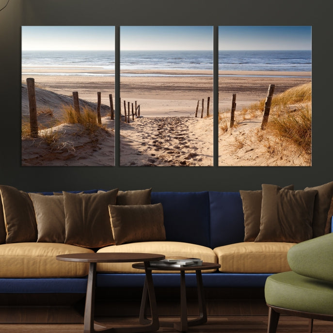 Pathway to Beach Large Wall Art Ocean Landscape Canvas Print