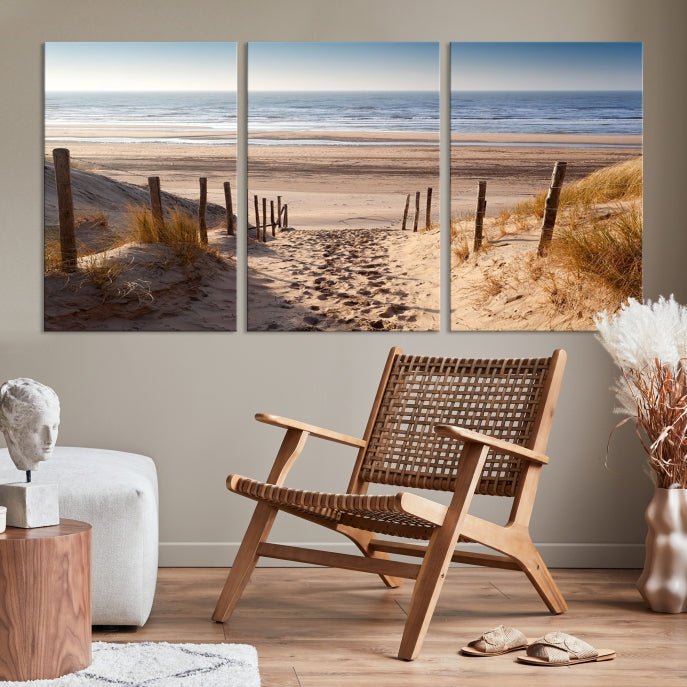 Pathway to Beach Large Wall Art Ocean Landscape Canvas Print