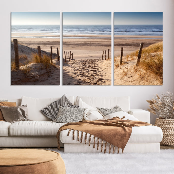 Pathway to Beach Large Wall Art Ocean Landscape Canvas Print