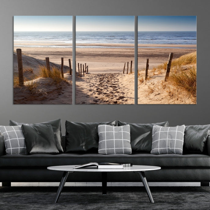 Pathway to Beach Large Wall Art Ocean Landscape Canvas Print