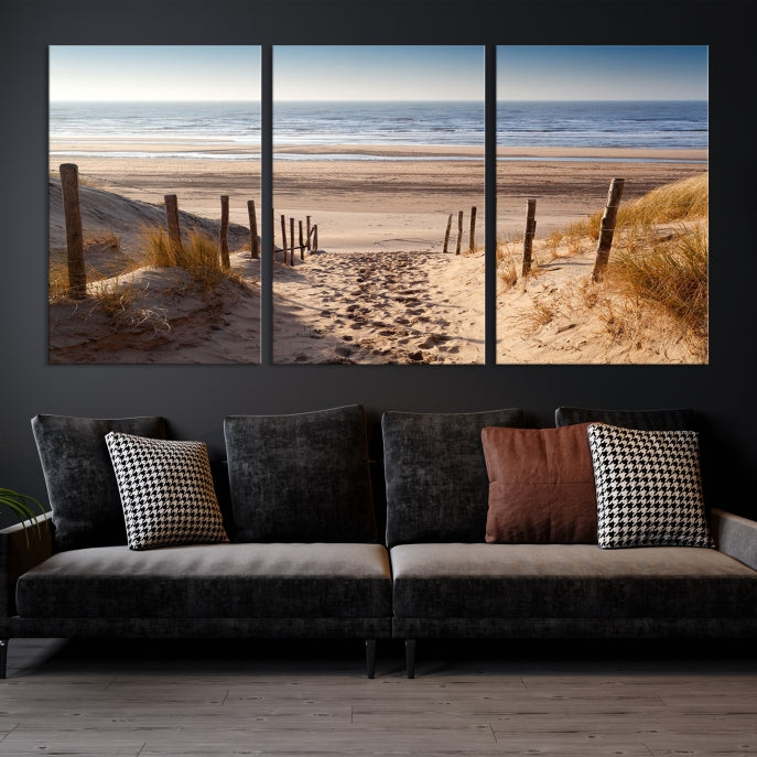 Pathway to Beach Large Wall Art Ocean Landscape Canvas Print