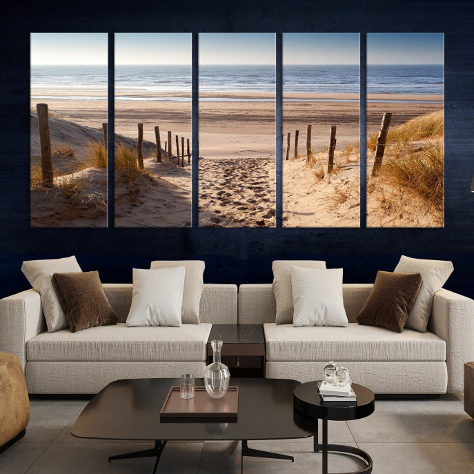 Pathway to Beach Large Wall Art Ocean Landscape Canvas Print