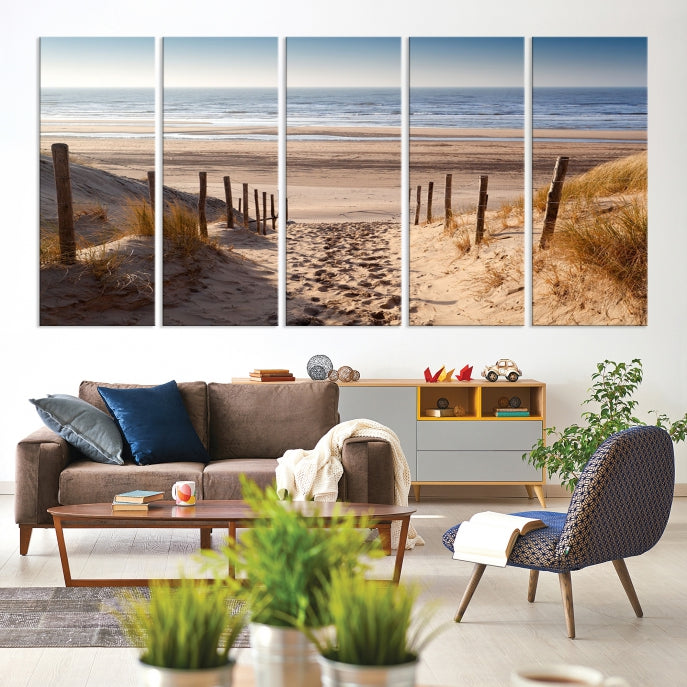 Pathway to Beach Large Wall Art Ocean Landscape Canvas Print