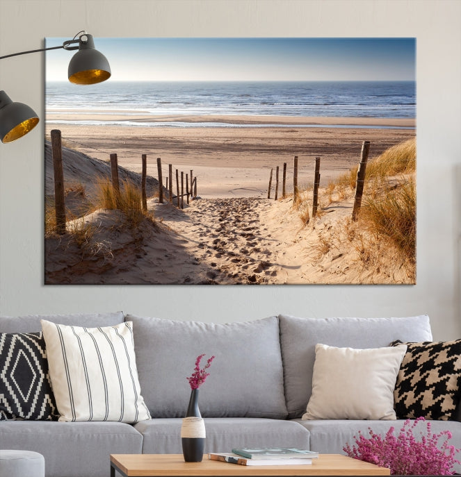 Pathway to Beach Large Wall Art Ocean Landscape Canvas Print