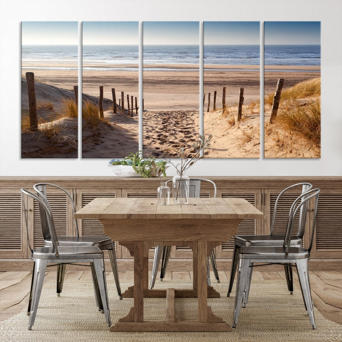 Pathway to Beach Large Wall Art Ocean Landscape Canvas Print