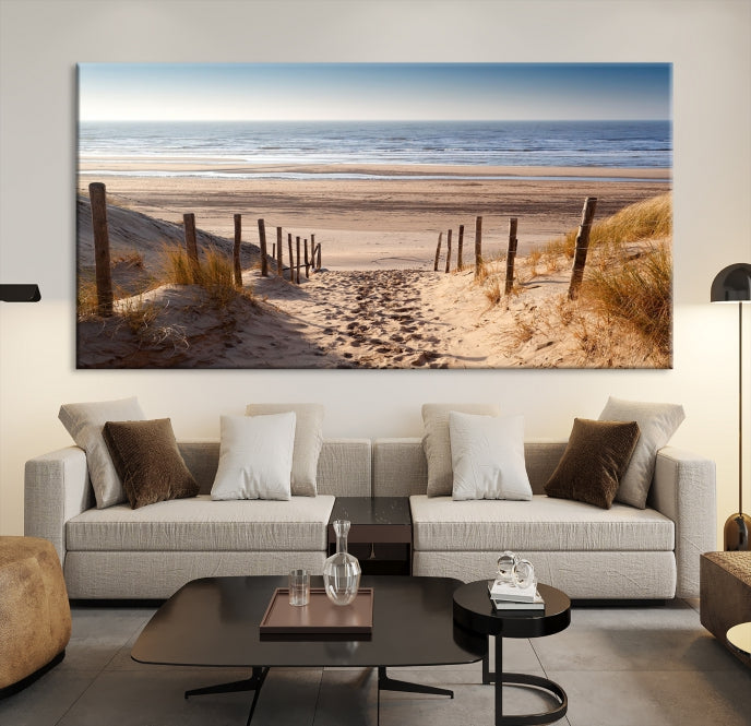 Pathway to Beach Large Wall Art Ocean Landscape Canvas Print