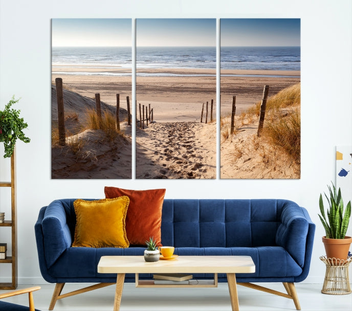 Pathway to Beach Large Wall Art Ocean Landscape Canvas Print