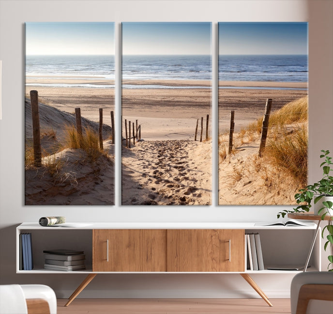 Pathway to Beach Large Wall Art Ocean Landscape Canvas Print