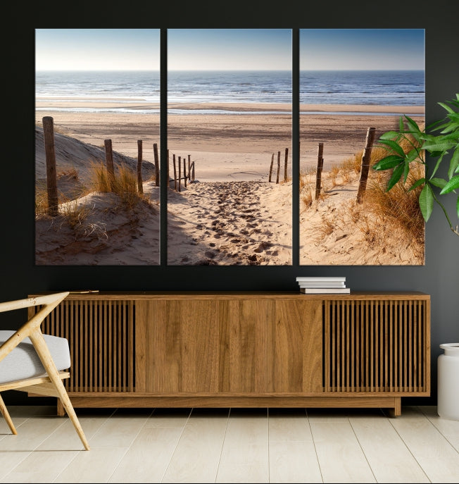 Pathway to Beach Large Wall Art Ocean Landscape Canvas Print