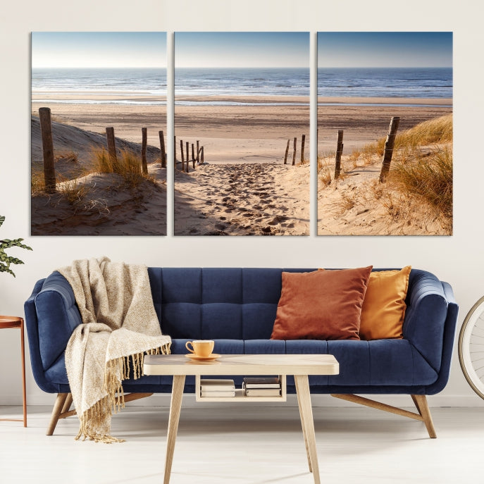 Pathway to Beach Large Wall Art Ocean Landscape Canvas Print