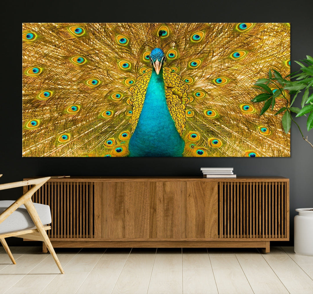 Peacock Wall Art Print Animal Canvas Wall Decor for Living Room Nursery Office