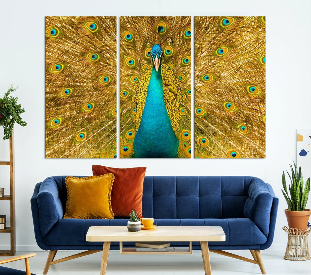 Peacock Wall Art Print Animal Canvas Wall Decor for Living Room Nursery Office