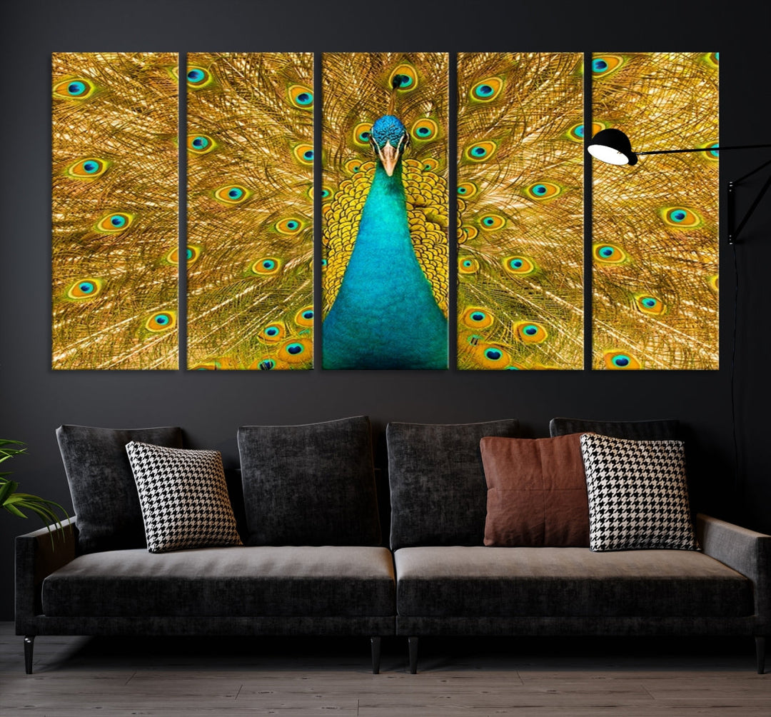 Peacock Wall Art Print Animal Canvas Wall Decor for Living Room Nursery Office