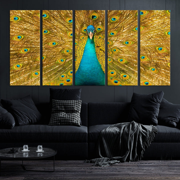 Peacock Wall Art Print Animal Canvas Wall Decor for Living Room Nursery Office