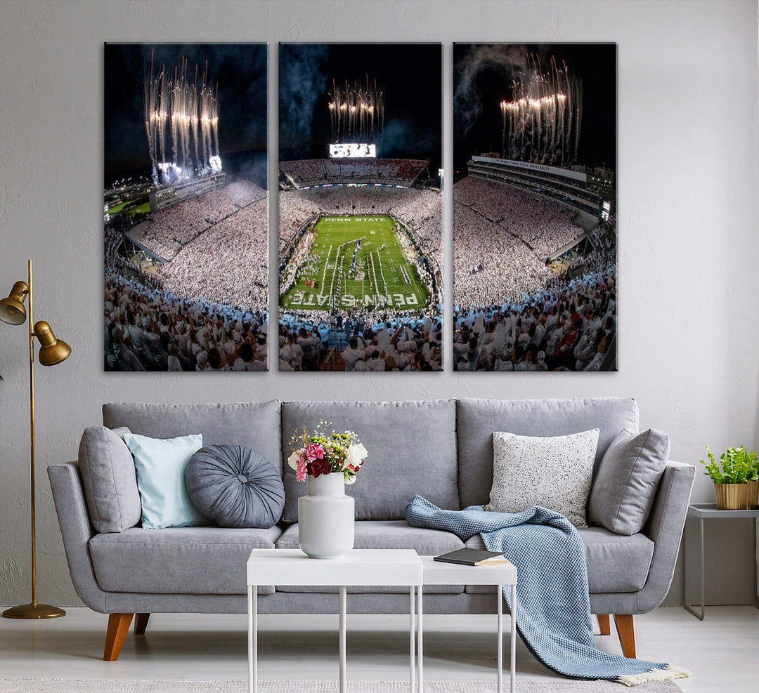 Penn Stadium Football Wall Art Canvas Print