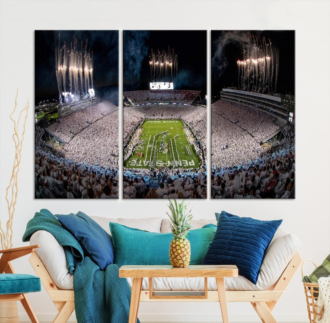 Penn Stadium Football Wall Art Canvas Print