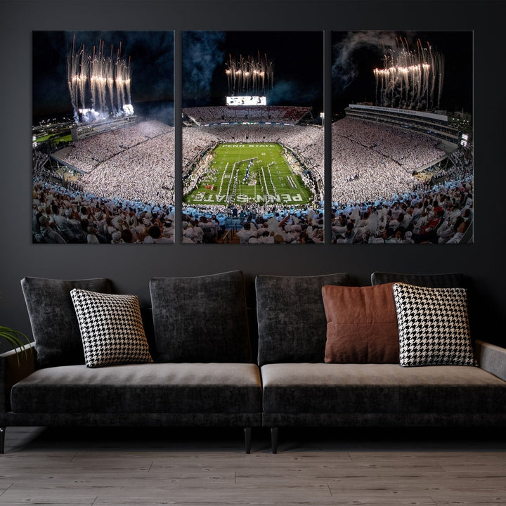 Penn Stadium Football Wall Art Canvas Print