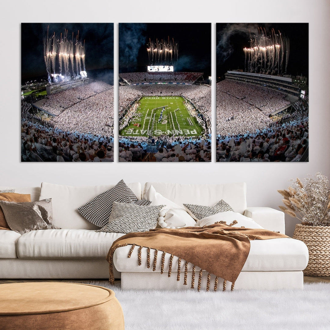 Penn Stadium Football Wall Art Canvas Print