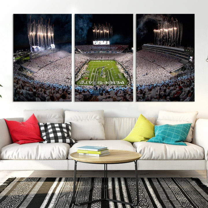 Penn Stadium Football Wall Art Canvas Print