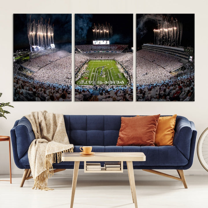 Penn Stadium Football Wall Art Canvas Print