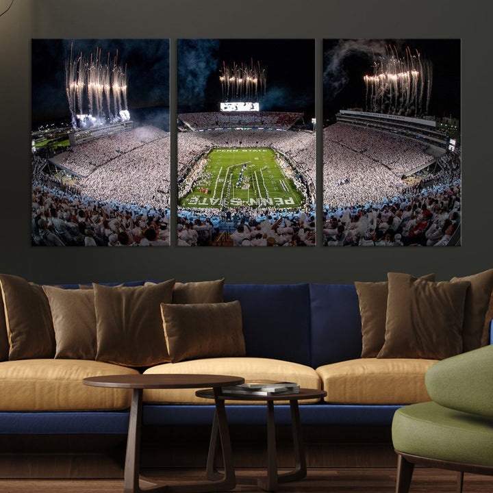 Penn Stadium Football Wall Art Canvas Print