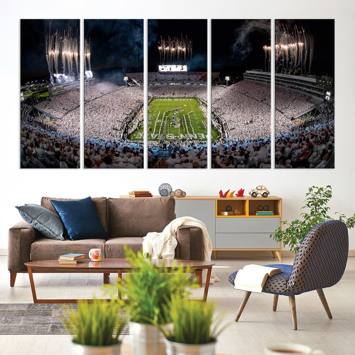 Penn Stadium Football Wall Art Canvas Print