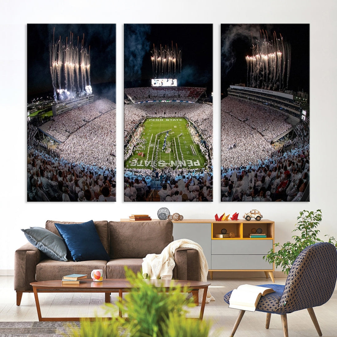 Penn Stadium Football Wall Art Canvas Print