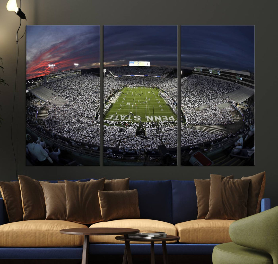 Penn State University Park Beaver Stadium Wall Art Canvas Print