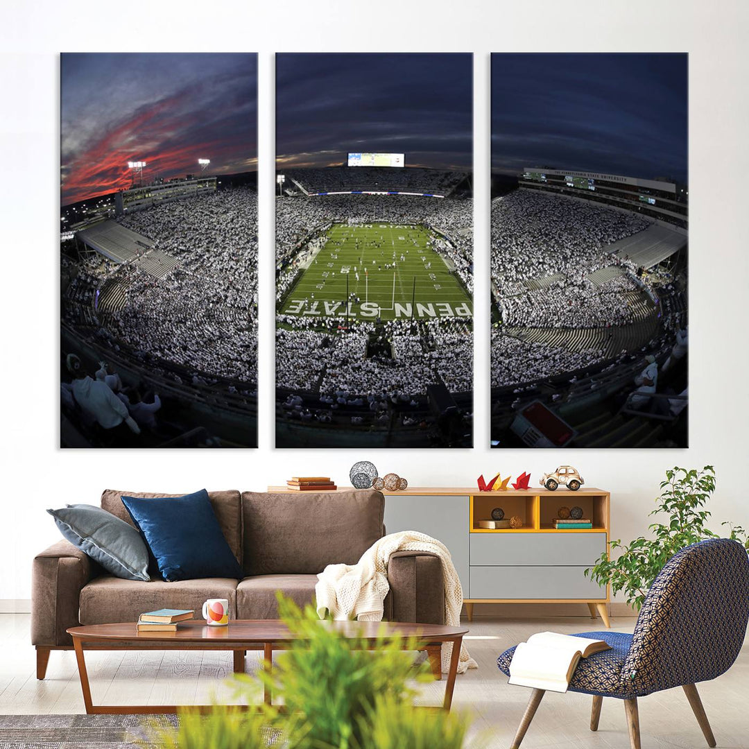 Penn State University Park Beaver Stadium Wall Art Canvas Print