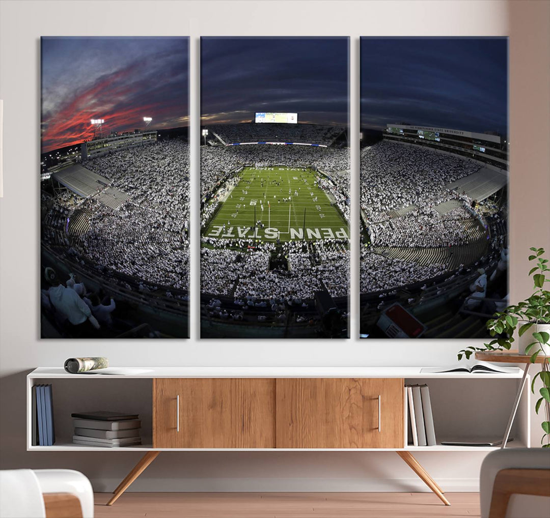 Penn State University Park Beaver Stadium Wall Art Canvas Print