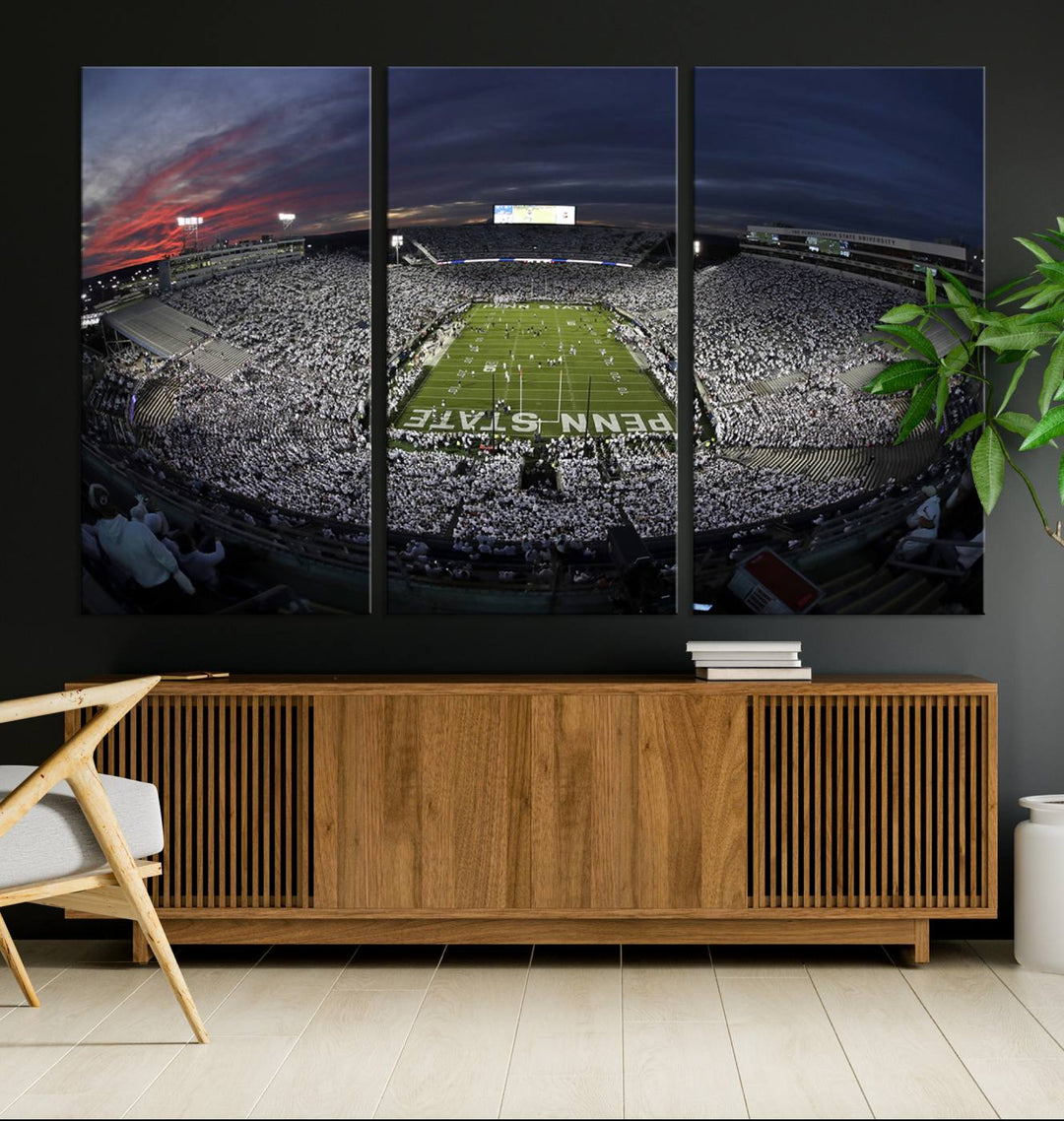 Penn State University Park Beaver Stadium Wall Art Canvas Print