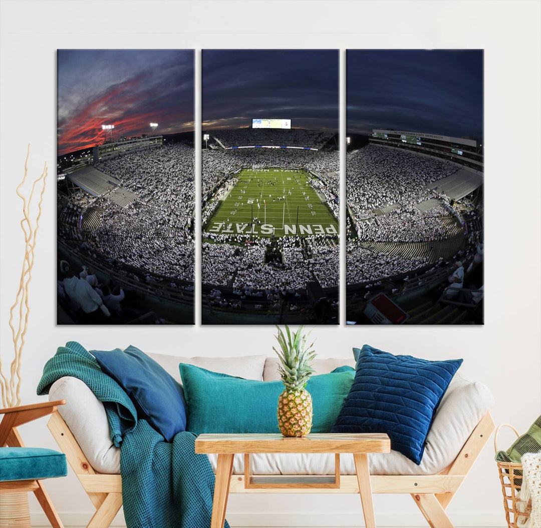 Penn State University Park Beaver Stadium Wall Art Canvas Print