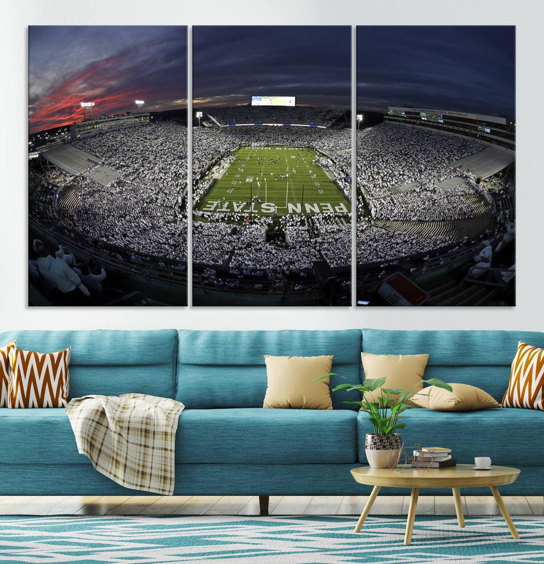 Penn State University Park Beaver Stadium Wall Art Canvas Print