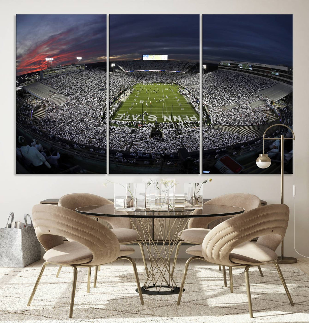 Penn State University Park Beaver Stadium Wall Art Canvas Print