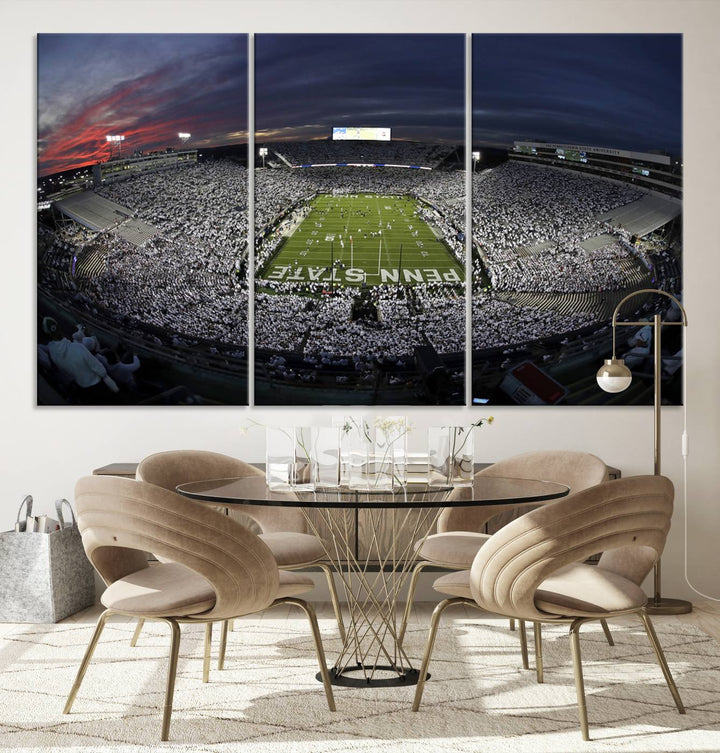 Penn State University Park Beaver Stadium Wall Art Canvas Print