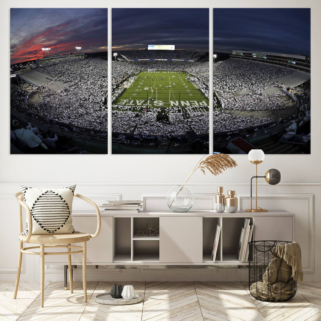 Penn State University Park Beaver Stadium Wall Art Canvas Print