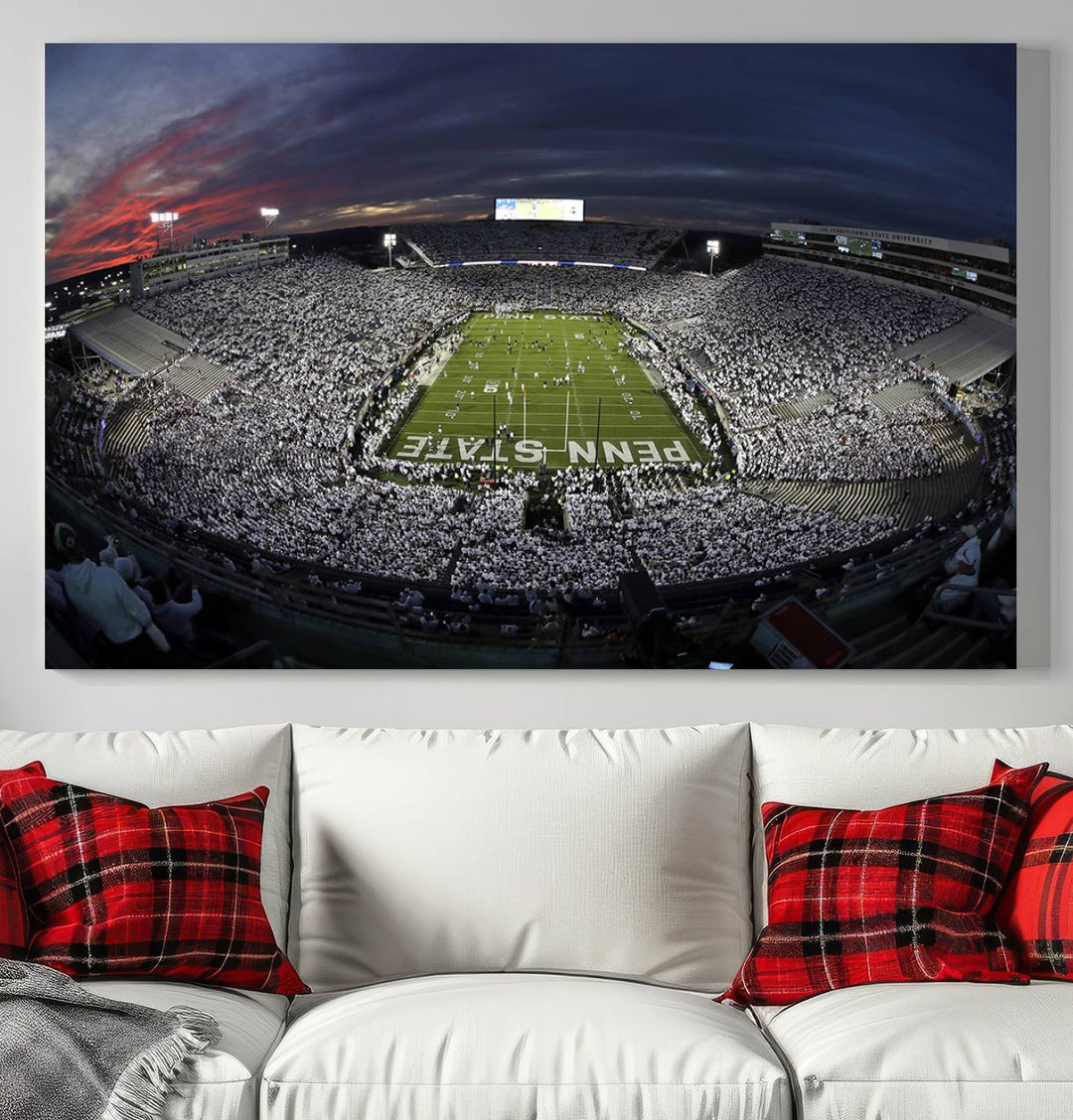 Penn State University Park Beaver Stadium Wall Art Canvas Print