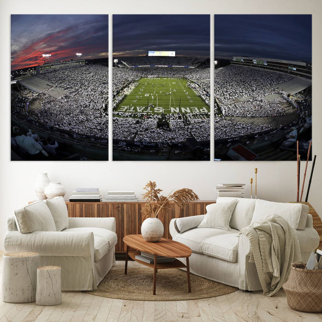 Penn State University Park Beaver Stadium Wall Art Canvas Print