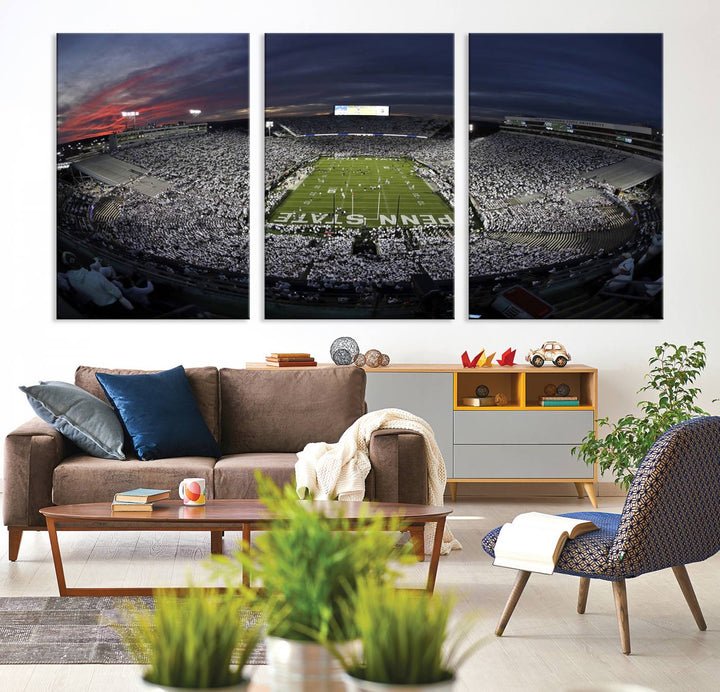 Penn State University Park Beaver Stadium Wall Art Canvas Print