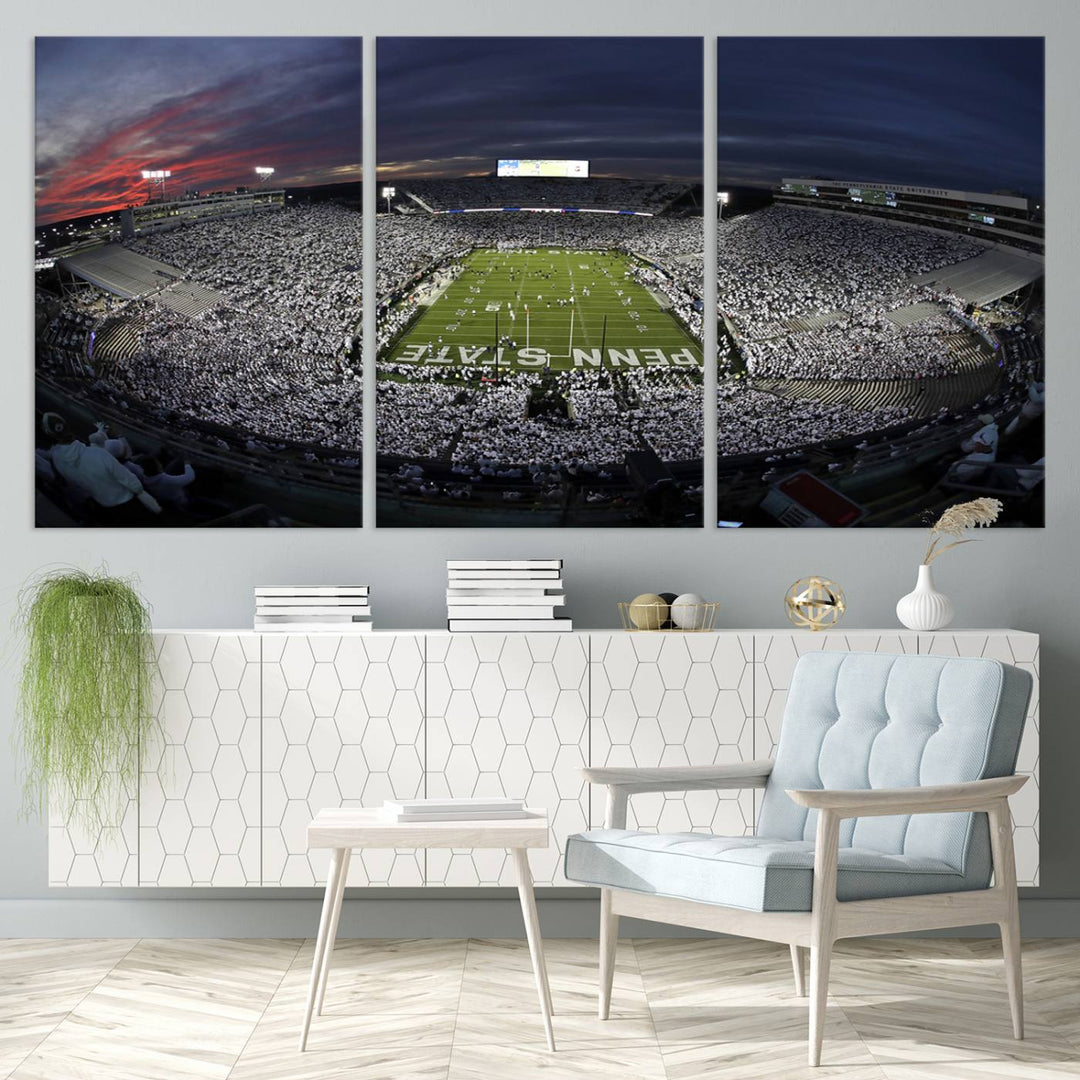 Penn State University Park Beaver Stadium Wall Art Canvas Print