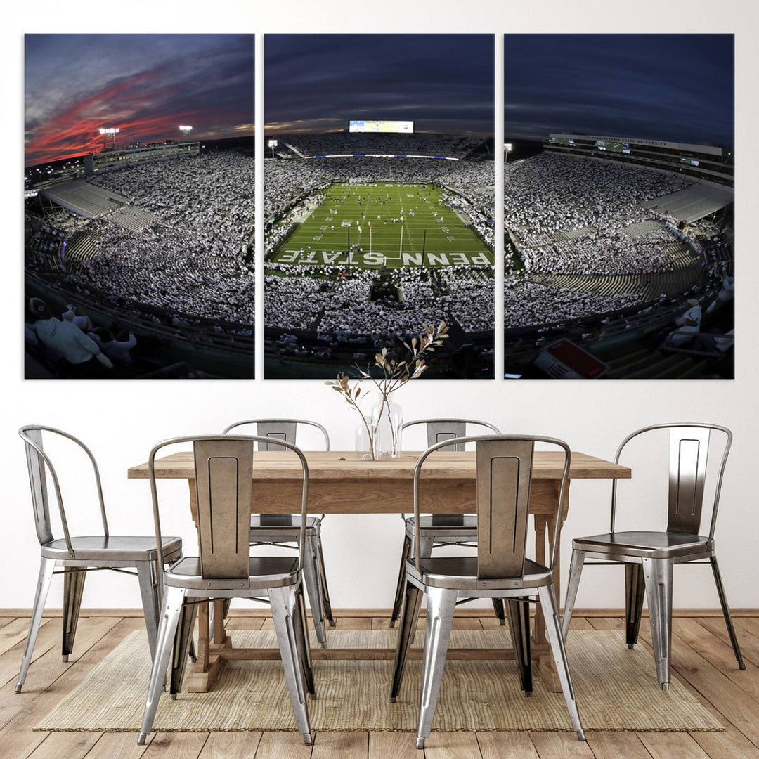 Penn State University Park Beaver Stadium Wall Art Canvas Print