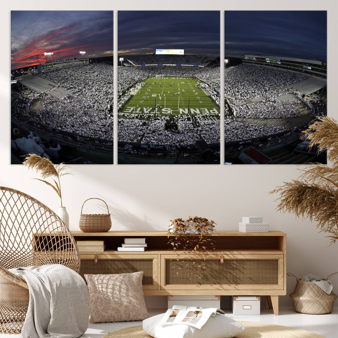 Penn State University Park Beaver Stadium Wall Art Canvas Print